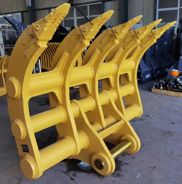 1000mm- 2400mm Excavador Raiz Rake 1-80T Raiz Rake Para Mini Excavador