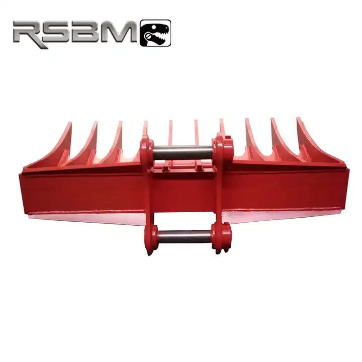 Q345B Raquete de raiz de escavadeira Raquete de raiz de trabalho pesado para grandes trabalhos de limpeza de terras