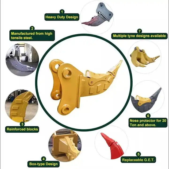 1-30t Excavador Ripper Para Trator Agricola com protetor de nariz