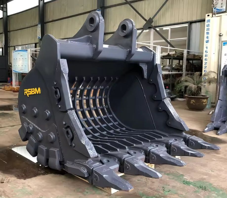 Máquina pesada de classificação de terra peças Q355 balde esqueleto para escavadeira 1-80T