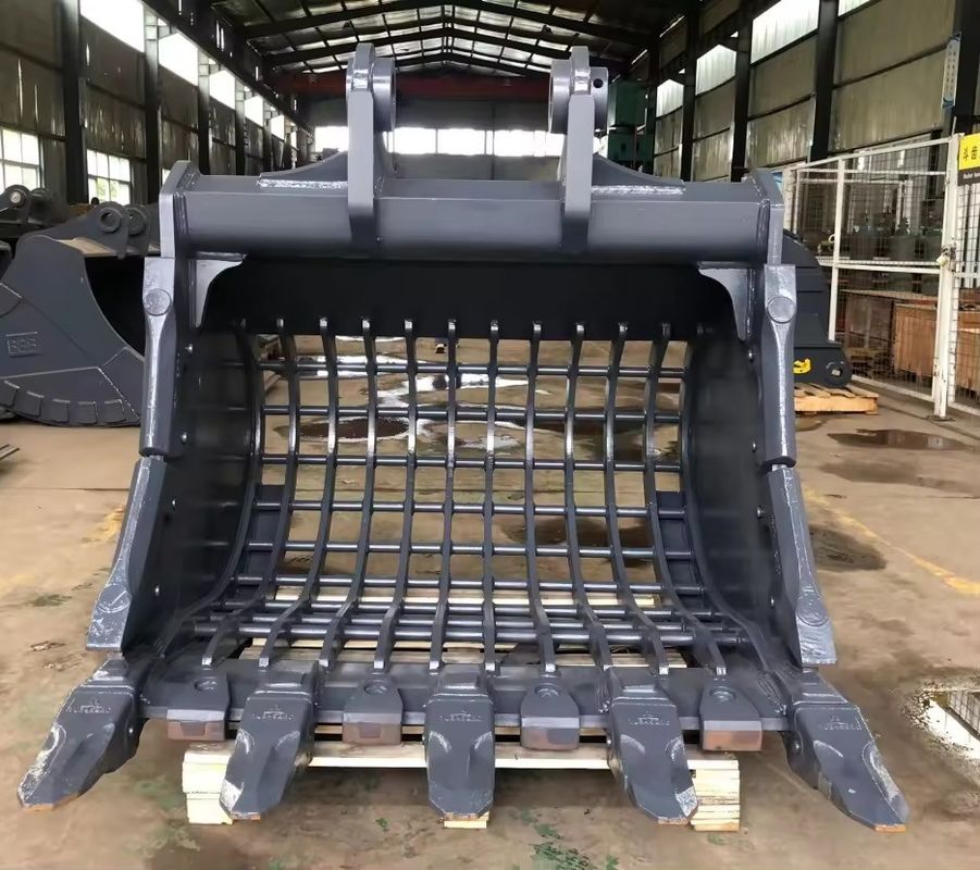 Máquina pesada de classificação de terra peças Q355 balde esqueleto para escavadeira 1-80T