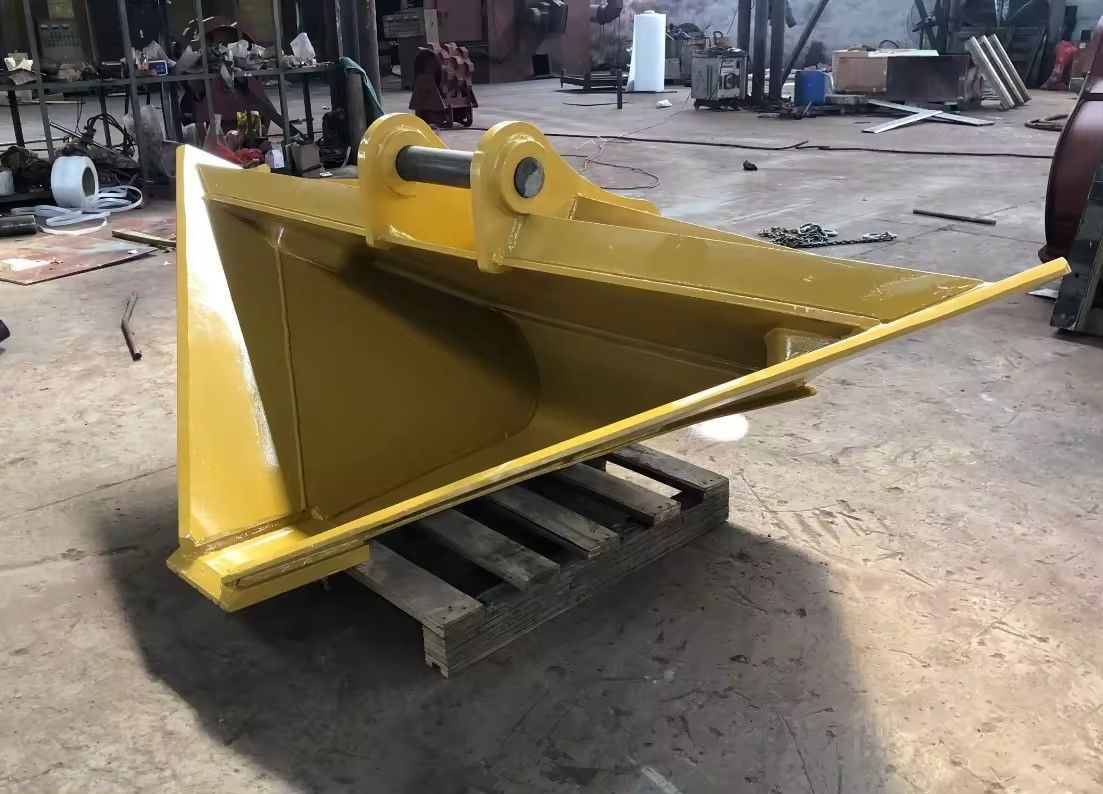 Balde de trincheira de escavadeira personalizável de tamanho aplicado 60-90cm Largura superior 30cm Dentes duplos