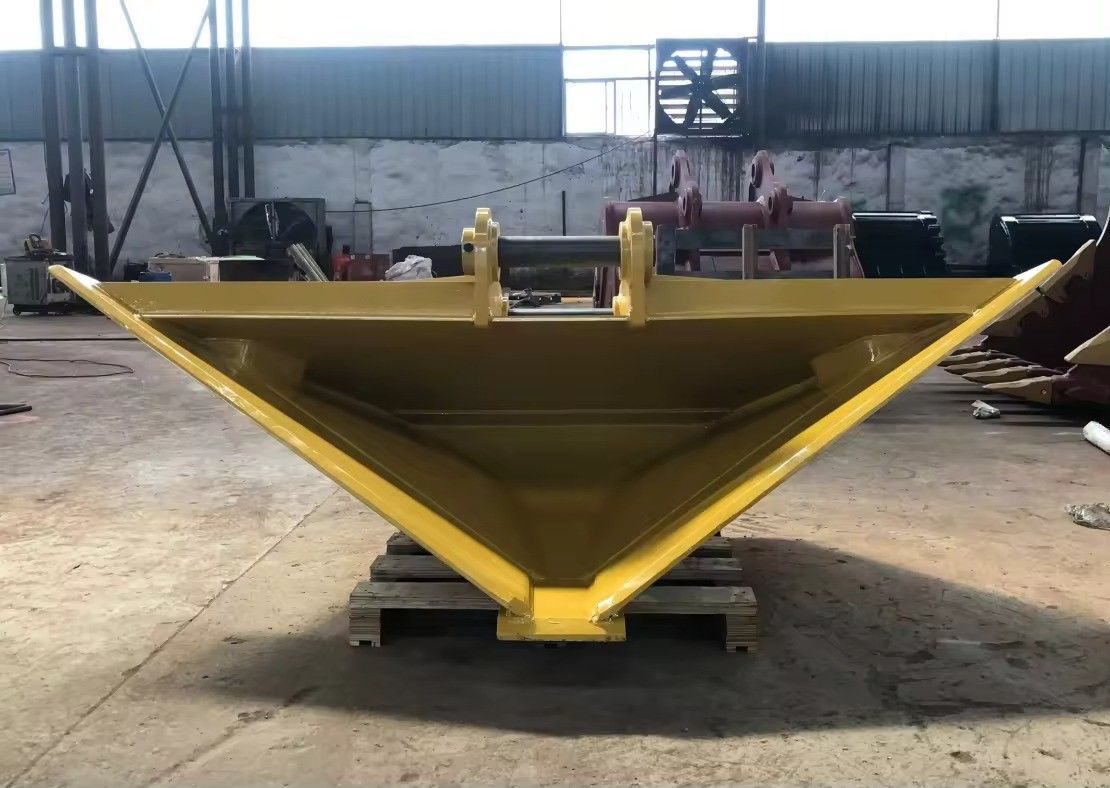Balde de trincheira de escavadeira personalizável de tamanho aplicado 60-90cm Largura superior 30cm Dentes duplos