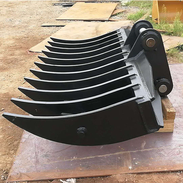 6-12 Dentes Excavadora Árvore derrubada Rake 250 lbs peso de embarque Design versátil
