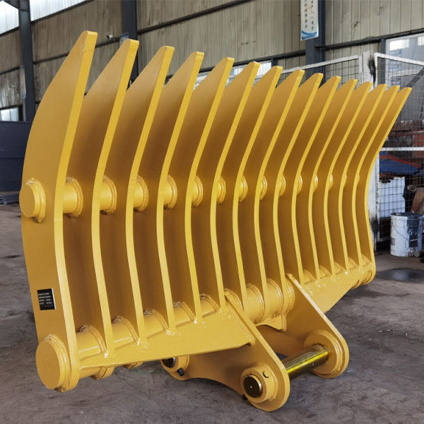 Dentes curvos e raquete de raiz de escavadeira de instalação simples para transporte terrestre